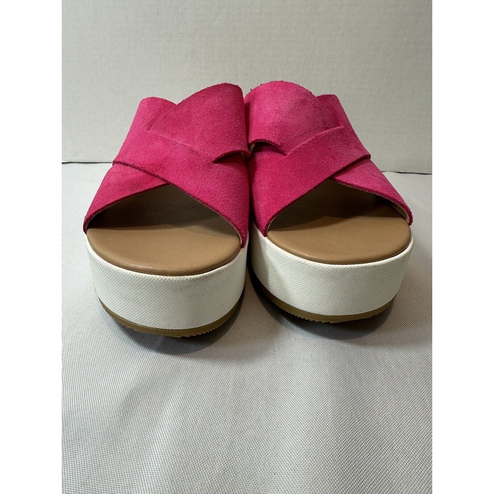 Sorel Women's Cameron Flatform Mule Sandals Fucsia Sz 10.5